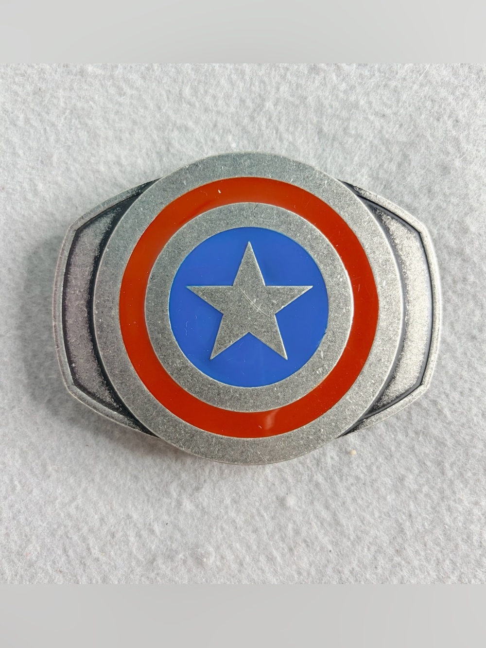 Marvel Captain America Belt Buckle Metal Enamel Officially Licensed Avengers